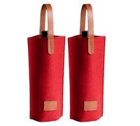 Générique de Transport de vin élégant pour Une Seule Bouteille, 2 pièces, de Transport de vin en Feutre pour Cadeaux Lors de Mariages, Anniversaires et Occasions spéciales, Manchon de Protection