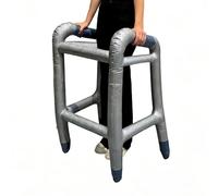 Générique Déambulateur et Canne Gonflables - Accessoire de Déguisement Humoristique pour Départ en Retraite et Fêtes | Gag Amusant pour Cosplay et Théâtre | Facile à Gonfler pourr Adultes Pro