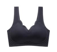 Générique Débardeur Blanc Enfant Soutien-Gorge sans Couture pour Petite Poitrine et Levage pour Seins latéraux, Doux et respectueux la Peau, Confortable Brassière Post Opératoire (Black, XXL)