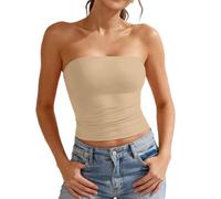 Générique Débardeur Bustier Double épaisseur pour Femme, Uni avec élastiques latéraux pour Confort Optimal, Maintien Parfait pour Tenues de soirée, pour Sorties festives et événements spéciaux