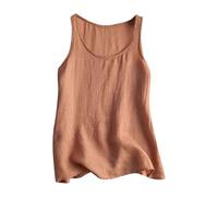 Générique DéBardeur Camisole en Coton Et Lin pour Femme, Coupe Ample DéContractéE, Grandes Tailles Disponibles, Style éLéGant sans Manches, LéGer Et Respirant, à Porter Seul Ou Superposé en éTé