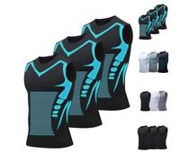 Générique Debardeur Compression Homme Gaine Ventre Plat Gilet Lot de 3 Sans Manche Ajustement Élastique Débardeur Sport Respirant Séchage Rapide Running Vest pour Musculation Fitness Course à Pied