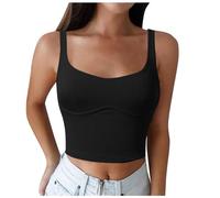 Générique Débardeur D'été Élégant Pour Femme Top Ensemble Chic Et Elegant Haut Sport Anti-Transpiration Ete Croc Soutien Intégré Grand Bonnet Les Festivals De Musique Débardeurs Debardeur Blanc Mode