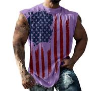 Générique Débardeur Drapeau américain pour Hommes, Chemise du 4 Juillet, Patriotique américain, sans Manches, Chemises Musculaires Graphiques, entraînement d'été, réservoirs amusants37#05