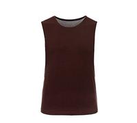 Générique Débardeur Été Sport T-Shirts sans Manche Oversize Homme Gym Manches Courtes Teeshirt Respirant Musculation Tee-Shirt Couleur Unie Tee Shirt Mes Commandes en Cours De Livraison Café XL