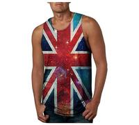 Générique Débardeur Homme Compression Gilet sans Manches Marcel Drapeau décontracté pour s, t-Shirt, Drapeau du 4 Juillet, t-Shirt Patriotique, Style Quatre (XXXXL)
