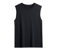 Générique Débardeur Homme Tee-Shirt sans Manche Teeshirt Été Décontracté T-Shirts Baselayer Coton Tshirt Quotidien Doux Léger Tshirt Mode Extensible Mes Commandes en Cours De Livraison Noir L