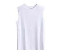 Générique Débardeur Homme Tee-Shirt sans Manche Teeshirt Été Décontracté T-Shirts Baselayer Coton Tshirt Quotidien Doux Léger Tshirt Mode Extensible Mes Commandes en Cours De Livraison Blanc 4XL