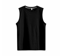 Générique Debardeur Marcel Manches Hommes T-Shirt Gilets Et Col Rond À Couleur Unie De Gym Respirant Débardeur T-Shirt pour Homme la Course à Pied Évacuation de l'humidité