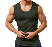 Générique DéBardeur pour Hommes, Haut de Sport CôTelé, Chemises Musculation, Chemise Musculaire sans Manches, sous Les Aisselles, DéBardeur, Fonctionnelle, EntraîNement, éTé