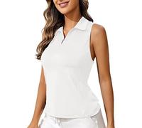 Générique Débardeur Sport Femme Col Zip Coupe Slim(White, S)