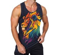 Générique Débardeur Sportif Homme pour Activités Quotidiennes T-Shirt sans Manches Coupe Ajustée Col Rond Respirant Confortable Printemps Été (Yellow, XXL)