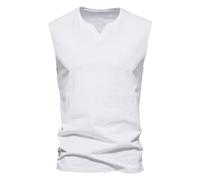 Générique Débardeurs D'été Homme Classique 100% Coton Maillot T-Shirt De Compression Homme Debardeur T-Shirt Sans Manche Pour Les Vacances D'été À La Plage Et Les Séances D'entraînement