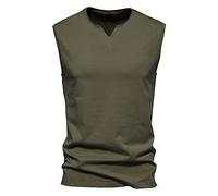 Générique Débardeurs D'été Homme Classique 100% Coton Maillot T-Shirt De Compression Homme Debardeur T-Shirt Sans Manche Pour Les Vacances D'été À La Plage Et Les Séances D'entraînement