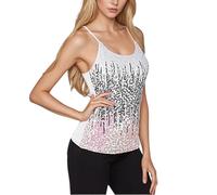 Générique Débardeurs Femme Débardeurs Glamour Paillettes Camisole Débardeur Casual Sexy Top Décontracté Party Haut À Bretelles pour Les Réveillons Rose S