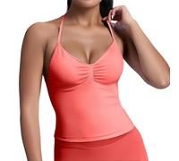Générique Débardeurs Pour Femmes Avec Soutien Haut Femme Debardeur Blanc Sport Sans Coutures Noir Sexy Camisole Gorge Couture Les Cours De Yoga Débardeur D'été Élégant Coton Brassière Intégrée