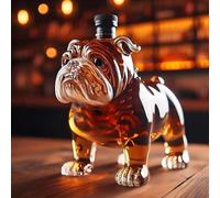 Générique Decanteur de whisky Bulldog | Dignetre de chien, bouteille de whisky pour chiens, verres de whisky en forme de bouledogue, décoration de carafe de vin de statue animale drôle.