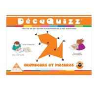 Générique Décaquizz - Grandeurs et Mesures | Cycle 3 - Série 1 | 20 fiches + Transparents autocorrectifs | Autonomie, compréhension, Concentration | Outil pédagogique pour école & Maison