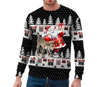 Générique Deco De Noel Pull Homme Rigolo Pull'de Famille Vetement Sapin Moche Sweat Femme Tres Deux Personnes 3XL Très Noël Village Lumineux Ridicule 5XL Humoristique Renne Le Plus Coton Vêtement