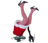 Générique Déco Sapin Noël | Jambes de Noël Talons Hauts | Ornement Humoristique en Peluche pour Fenêtre, Porte, Mur, Maison, Bureau & Restaurant