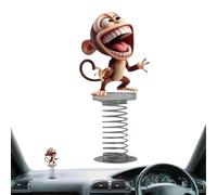 Générique Décor Bondissant pour Tableau de Bord | Support de Voiture Singe en Acrylique 2D - Figurine Animale à Ressort Sautante pour Minivan Berline Taxi Voyages Familiaux