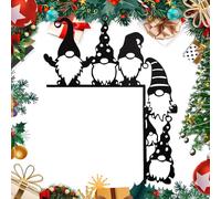 Générique Décor d'angle de GNOME de Porte de noël, Ornement Nain de Cadre de Porte de noël,Panneau de Noël Art Décoration de de Noël | Cadre de en Fer, Art Mural pour Porche, Jardin, décoration inté