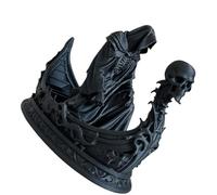 Générique Décor de Bateau tête de Mort avec Finition Mate Antique et Relief | Forme imprimée en 3D et base large, détails de la figure sculptée, scène complète pour la présentation sur étagère