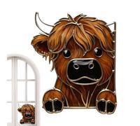 Générique Décor De Coin De Fenêtre - Décoration pour La Maison en Acrylique 2D,Décor De Coin De Fenêtre en Forme De Vache | pour Salon Armoire Miroir Cheminée Mur Tête de Lit