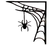 Générique Décor de Coin Porte | Topper d'araignée Spooky Halloween Ddoor Corner Sign Black Scary Spider Web Door Decor Forwald Hanted House and Party Decorations
