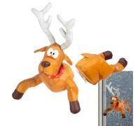 Générique Décor de fenêtre de Noël fracassant Jouet activé par Le Son | Décor de fenêtre Noël Autocollant verre brisé, affichage animé pour fêtes, soirées, maison, Wapiti