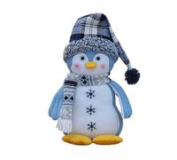 Générique Décor de Noël élégant Figurines de Pingouins Bleus pour Plateau à Plusieurs Niveaux de Ferme Ornement saisonnier Fait à la Main pour Les Amis Décor de Vacances