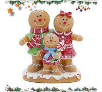 Générique Décor De Noël en D'épice - Résine 1PC | Adorable Ornement De Figurine D’Hommes en D’épice | Décoration Familiale Festive en Forme D' en Paiin D'épices, pour Table De Vacances, Étagère,