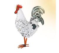 Générique Décor de Poulet en métal, Statue de Coq en Plein air, Iron Rooster Garden Statues Yard Art, Décor de Ferme Debout Sculpture Animale, Ornements de pelouse décor extérieur intérieur