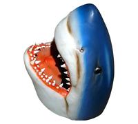 Générique Décor de Requin de Jardin,Sculptures et Statues de tête de Requin - Statue de 3D, Sculpture de Jardin pour Patio intérieur extérieur, Ornements de pelouse