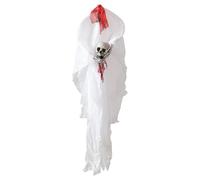 Générique Décor fantôme Mignon - 33.46x13.39 Pouces Skull Gothic Bones Ghost Bride | Halloween Christmas Decorations pour la Maison Porche de Porche