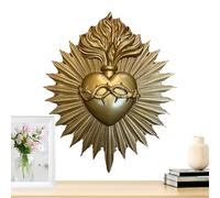 Générique Décor Murale Gothique,Sculpture Décorative Maison Artisanat - Décoration Religieuse Cœur Sacré pour Pâques Noël Maison Entrée Chambre Bureau Cabinet Eglise Café