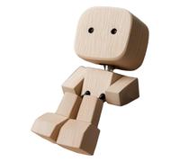 Générique Décoratif Figure en Bois - Sculpture Décorative Homme en Bois Balançoire | Sculptural Mobile pour Tableau de Bord Salon Bureau Chambre Dortoir Salle de Classe Voyage