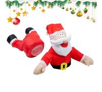 Générique Décoration Animée de Noël à Crash pour Fenêtre | Père Noël et Renne en Mouvement - Décor Sonore Festif avec Action de Pieds et Autocollant de Verre Brisé pour Fenêtre |