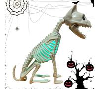 Générique Décoration Chat Squelette Sculpture Lumineuse Déco Halloween
