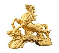 Générique Décoration Cheval pour La Maison,Ornements Animaux De Bénédiction Auspicieuse | Mascotte Équine Dorée Décor de Table | pour Chambre Bureau Appartement Anniversaire Nouvel an Fête du