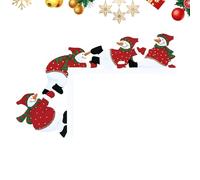 Générique Décoration d'angle de Porte de Noël | Sculpture Murale en Bois - Décoration de Fronton de Porte de Noël - pour TV Cheminée Mur Salon Chambre Armoire Fête