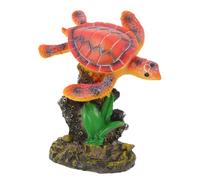 Générique Décoration D'aquarium Marin Mini-Aquarium Poisson Pompe à Air Aquarium Tipi Paysage D'aquarium Décor De Tortue en Plastique Mini Animaux en Plastique Ornement D'aquarium PVC