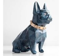 Générique Décoration de Bureau Statue de Bouledogue français, décoration Maison, Tirelire en Forme Chien, décor Moderne Sculptures et Accessoires décoratifs(Dark Blue)