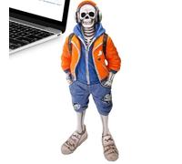 Générique Décoration de Crâne,Figurine de Squelette Décorative - Mini Collectibles Résine pour Intérieur Étagère Bureau Chambre Maison