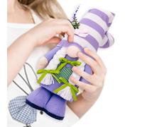 Générique Décoration De Gnomes Lavande - Tissu 39x9,5 Cm Et 40x9,5 Cm | Lutin Violet | en Peluche sans Visage pour Famille Ami Collègue | pour Fête des Mères Étagère Bureau Maison
