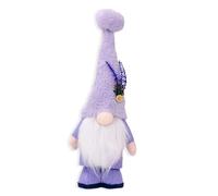 Générique Décoration De Gnomes Lavande - Tissu 39x9,5 Cm Et 40x9,5 Cm | Lutin Violet | en Peluche sans Visage pour Famille Ami Collègue | pour Fête des Mères Étagère Bureau Maison