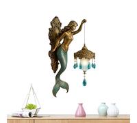 Générique Décoration De Lampe Murale,20 cm Ornement Antique - Applique Murale En Forme De Sirène Avec Lanterne - Pour Maison De Plage Chambre Salon Salle De Bain Galerie Couloir Villa Balnéaire