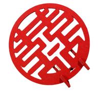 Générique Décoration de Mariage Chinoise Traditionnelle en Feutrine Rouge Ornement Double XI pour Centres de Table et Salle de Mariage Décor Festif pour Chambre et Appartement Élève