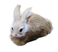 Générique Décoration De Noël en Peluche Réaliste, Légère Et Facile À Afficher, 14x9x11cm, Lapin Mignon Animaux en, Lapin en en Peluche, Pièce De Décoration De Chambre Polyvalente, pour Étagère D