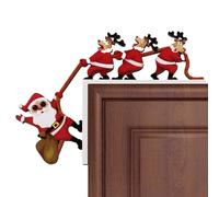 Générique Décoration de Porte Cadre de Noël - Ornement Double Face en Bois pour Fête | Décoration de Fronton de Porte de Noël | pour TV Cheminée Mur Salon Chambre Armoire Fête